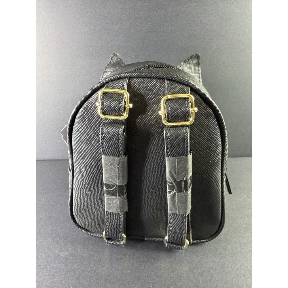 NWT Bath & Body Works Black Cat Cosmetic Makeup Bag / Mini Backpack Glittery - Picture 3 of 6